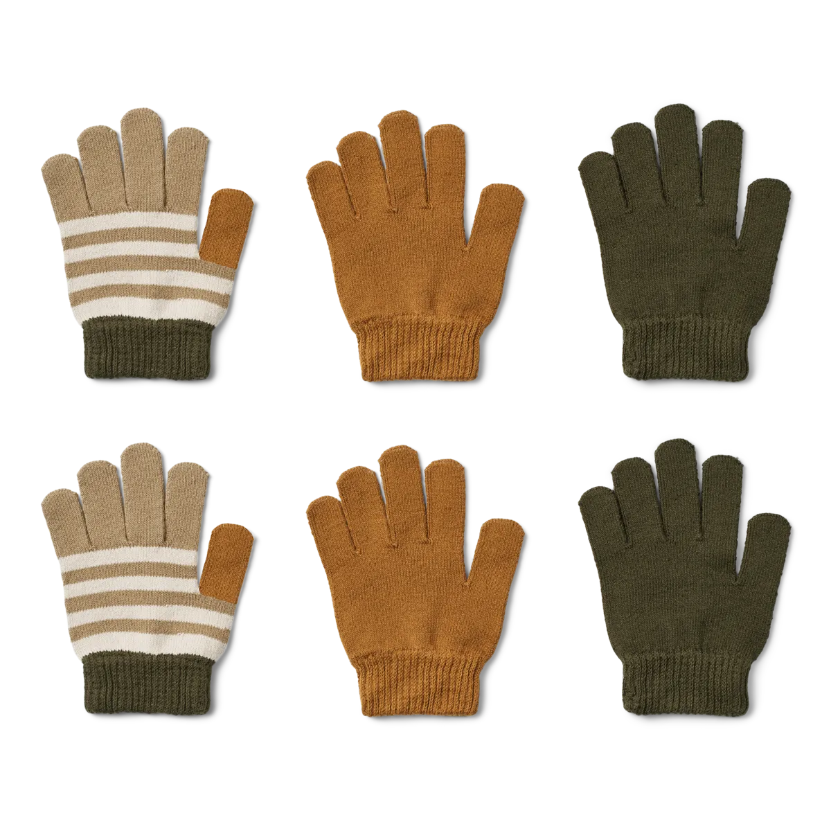 liewood handschuhe Gamma Handschuhe, 3er-Set ''Golden Caramel Multi Mix'' – folk berlin