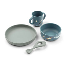 Load image into Gallery viewer, Liewood Vivi Silicone Tableware Set ''Arctic Sea / Ocean View''