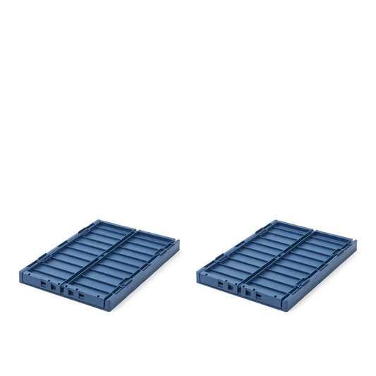 Weston Aufbewahrungsbox, 2er-Pack, mittelgroß „Indigoblau“