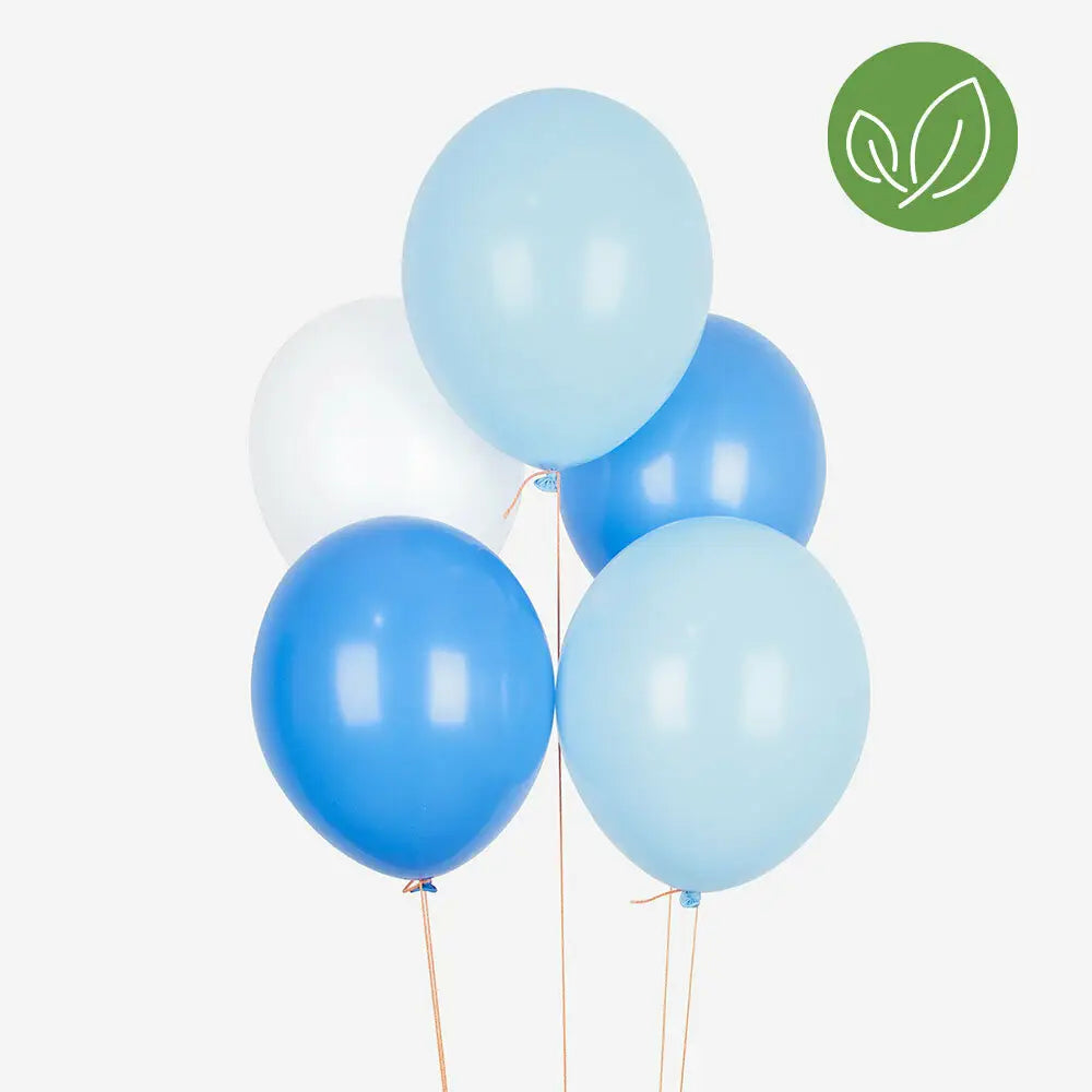 Latex Balloons, Set of 10 ''Light Blue Mix''