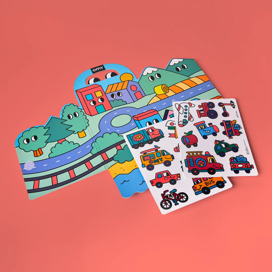 Montessori Stickers Set ''Vroom Vroom''