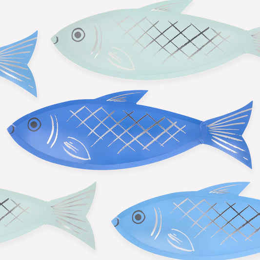 Party Plates, Fish x 8