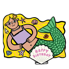Load image into Gallery viewer, Mermaid with Mini Card Greetings Card