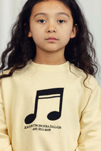 Lade das Bild in den Galerie-Viewer, Hinweis Bestickter Sweatshirt Gelb, GOTS Bio-Baumwolle