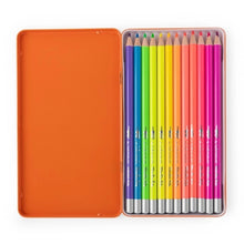 Load image into Gallery viewer, 12 Neon Coloured Pencils