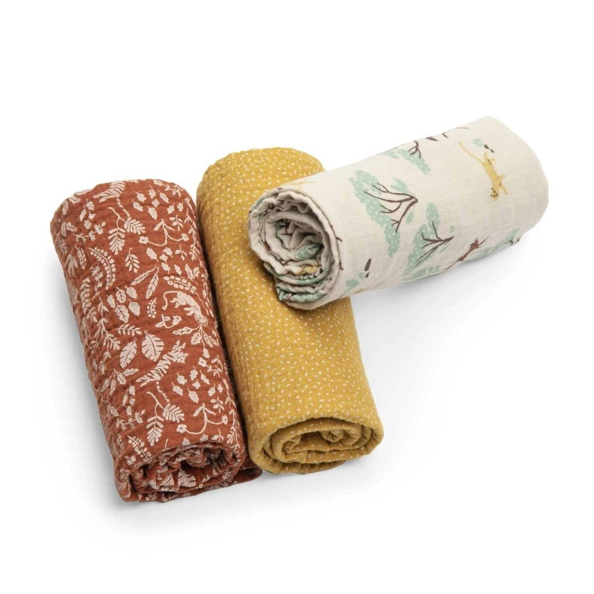 Muslin Cloths / Swaddles, Set of 3 Mawa