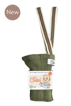 Lade das Bild in den Galerie-Viewer, Silly Silas Fußlose Strumpfhosen ''Olive Gestreift'', Verschiedene