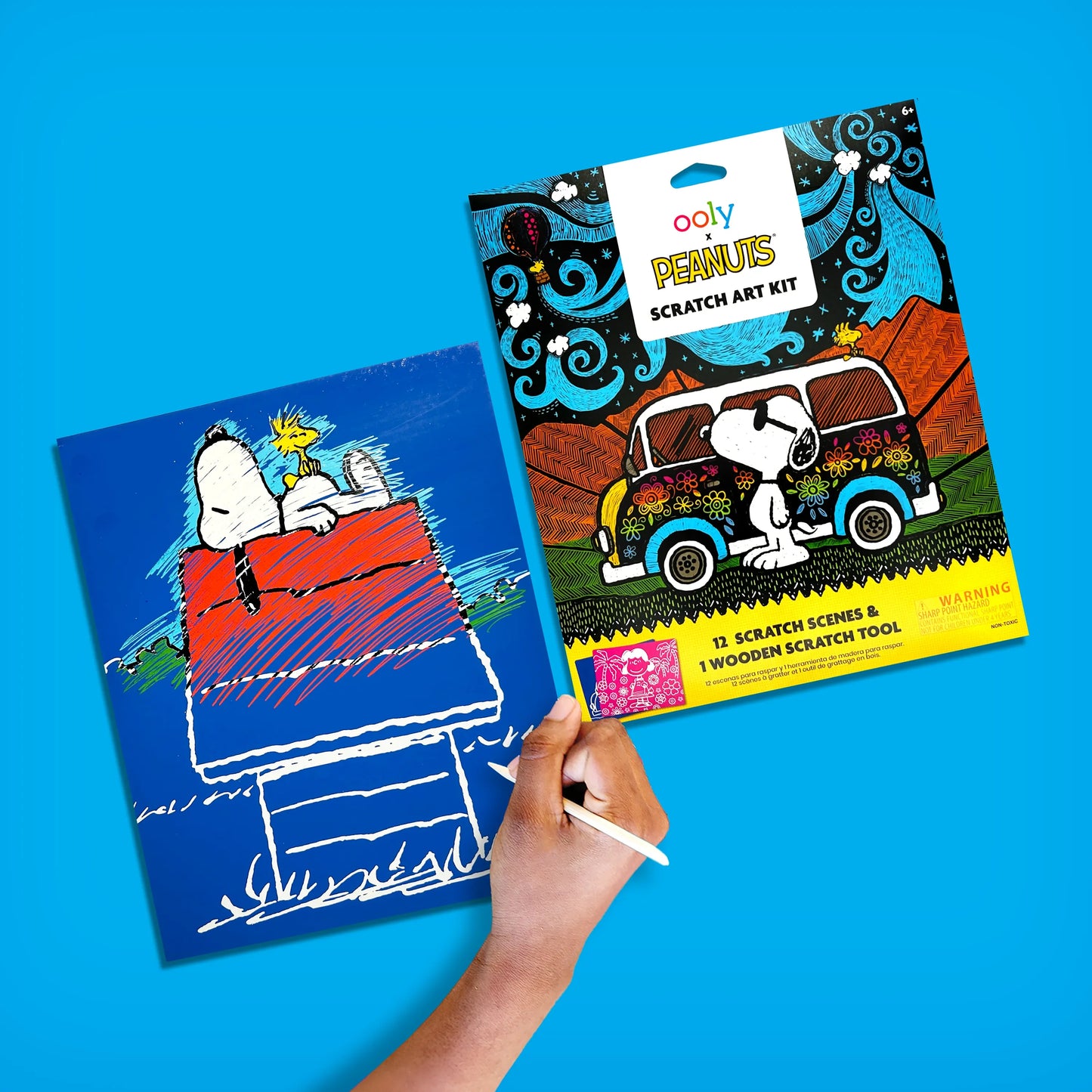 Peanuts Snoopy Kratzkunst-Set