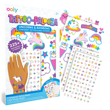 Load image into Gallery viewer, Temporary Tattoos & Nail Stickers ''Unicorns and Rainbows''