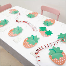Load image into Gallery viewer, Paper Party Plates ''Strawberry'' Set of 8