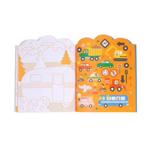 Colouring Book with Sitckers, Vehicles