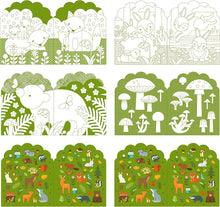 Load image into Gallery viewer, Colouring Book with Sitckers, Woodland