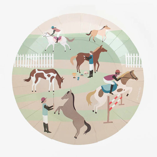Paper Party Plates, Horses