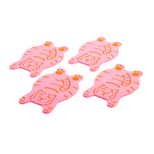 Load image into Gallery viewer, Pink Tiger Coasters, Pack of 4