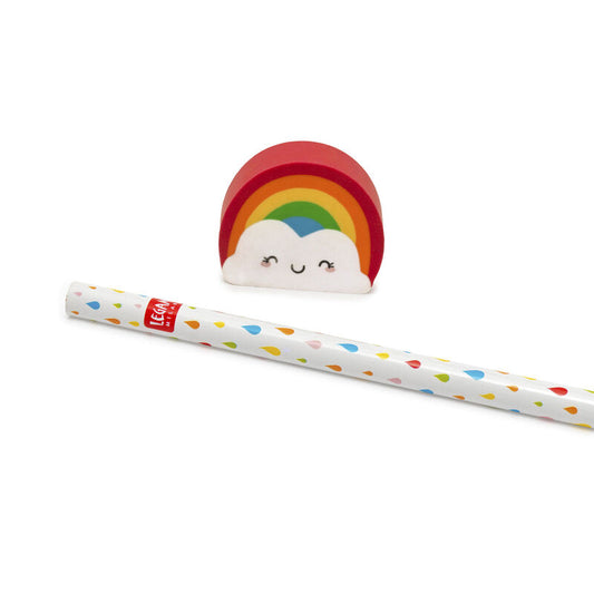Bleistift mit Radiergummi „Rainbow“