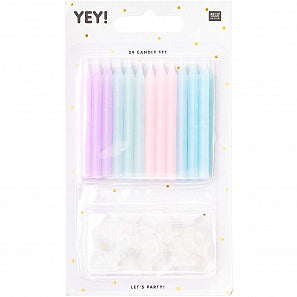 Kerzenset ''Pastels'', 24er-Set