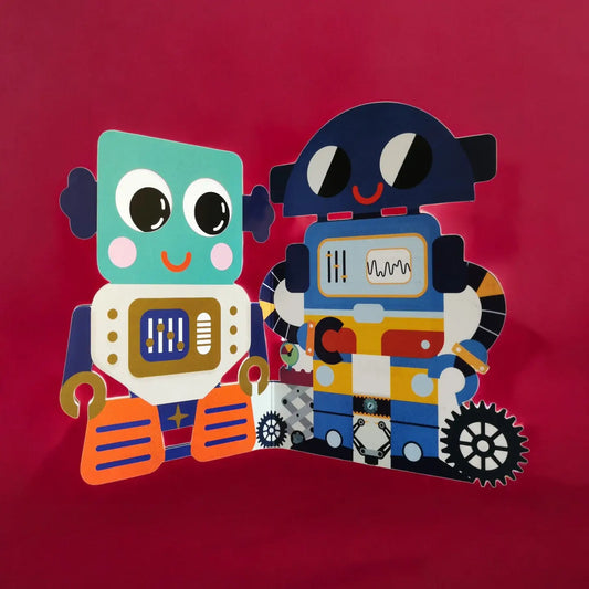 Geburtstagskarte, Roboter
