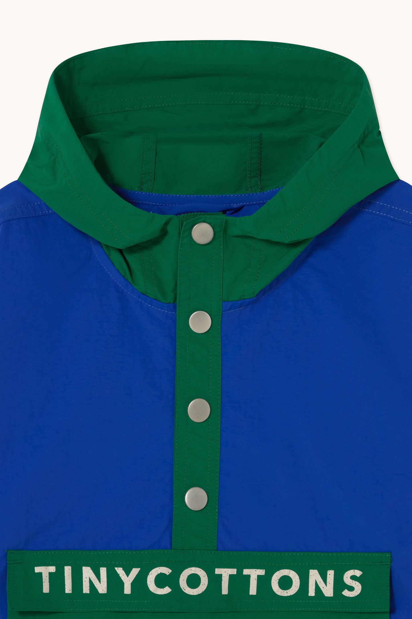 Farbblockjacke, Ultramarin / Dunkelgrün