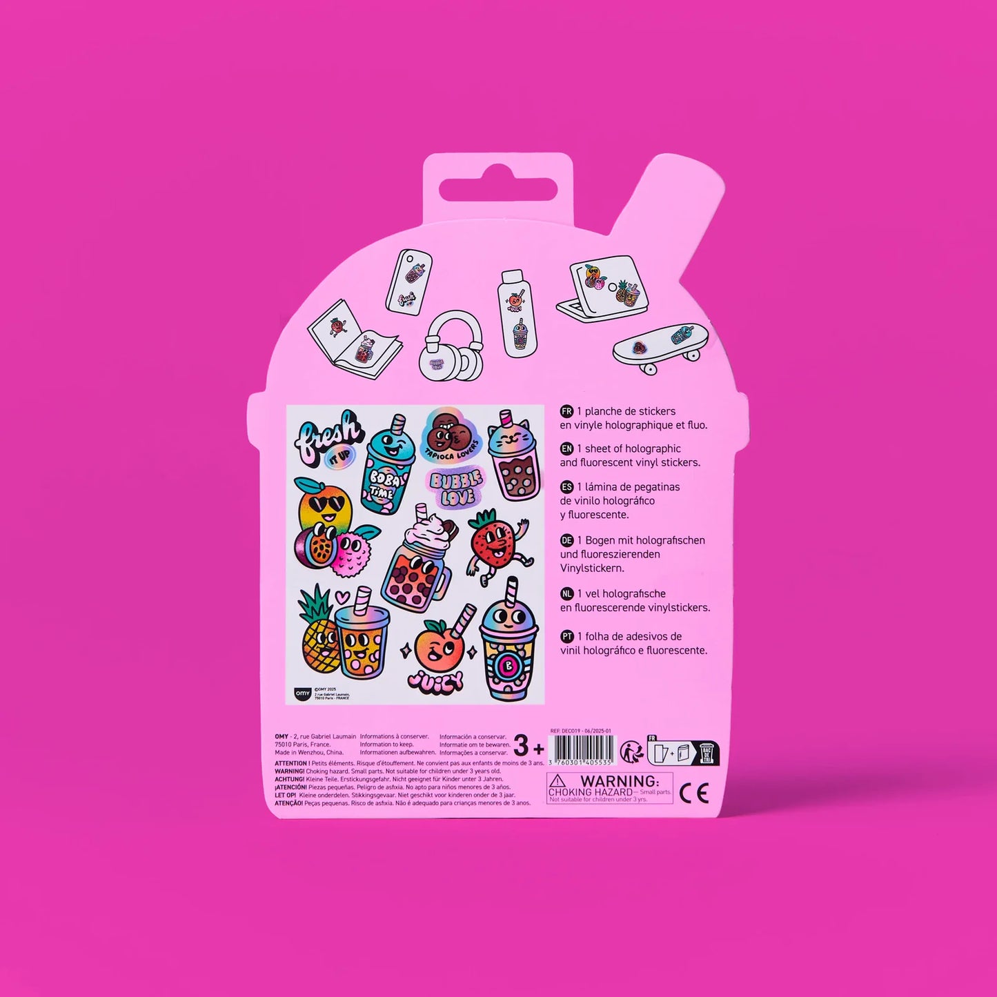 Fabulous Stickers Big, Bubble Tea