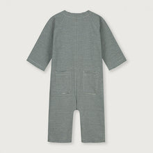 Load image into Gallery viewer, Baby Overall ''Blue Grey Cream'' GOTS Organic Cotton