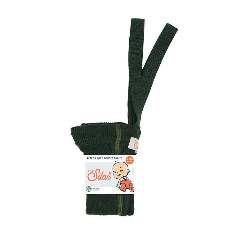 Silly Silas Footed Tights Dark Forest Green, Various Sizes