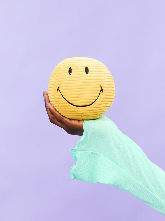 Smiley ECO Corduroy, Gelb 13cm