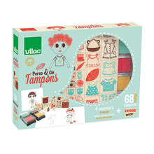 Load image into Gallery viewer, Wooden Stamp Set ''People and Clothes''