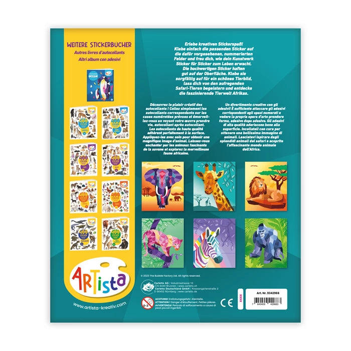 Sticker-Malbuch, Safari