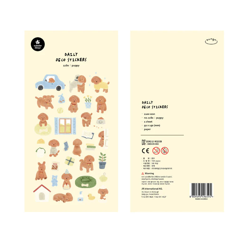 Kawaii-Aufkleber, Welpe