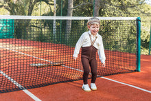 Load image into Gallery viewer, Silly Silas Footless Tights ''Chocolate Brown Striped'', Various