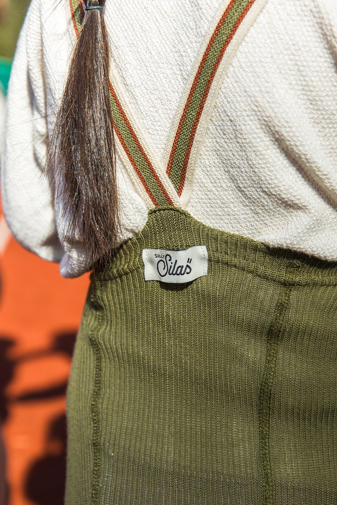 Silly Silas Fußlose Strumpfhosen ''Olive Gestreift'', Verschiedene