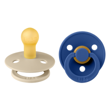 Load image into Gallery viewer, Bibs Pacifier ''Vanilla and Cornflower'', Round