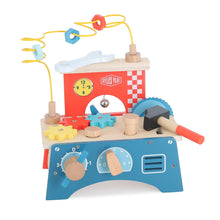 Load image into Gallery viewer, Wooden Play Workbench Activity Toy