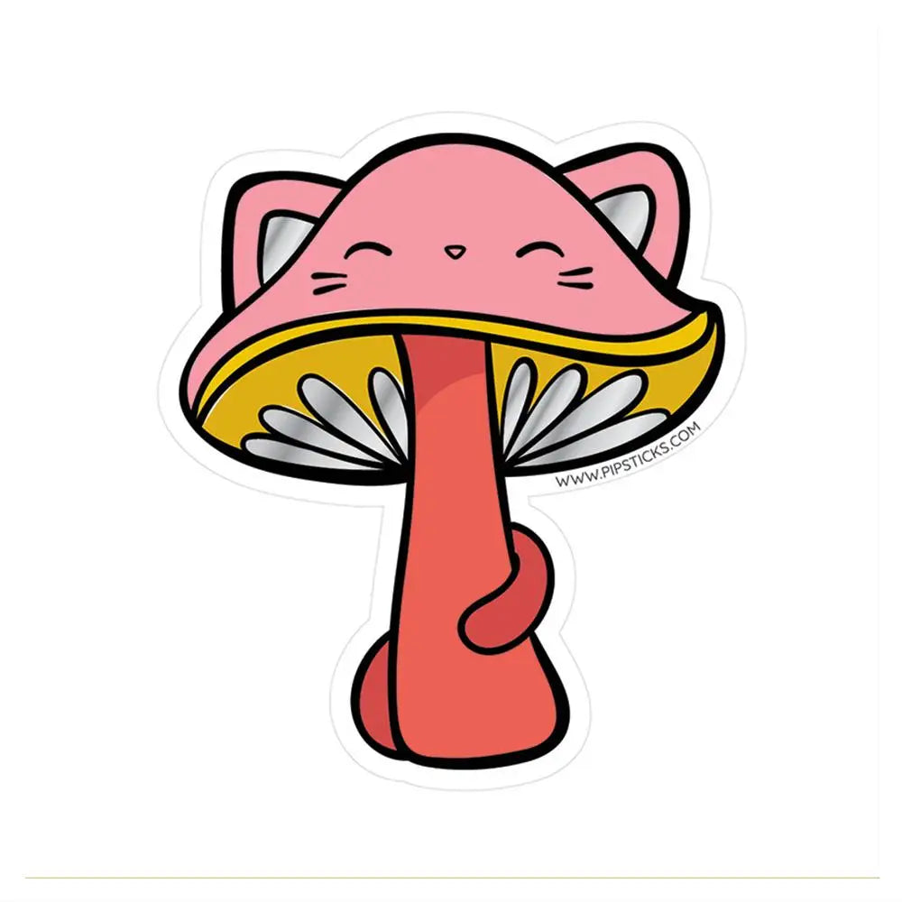 ''Feline Fungi'' Vinyl Sticker