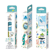 Load image into Gallery viewer, Wax Acorn Crayons Set, Cold Colours