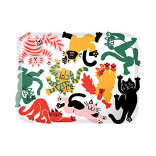 Lade das Bild in den Galerie-Viewer, Kleines rechteckiges Kunsttablett „Katzen“.