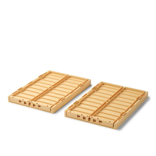 Weston Aufbewahrungsbox, 2er Pack, Mittel ''Zitronengelb''