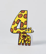 Load image into Gallery viewer, Giraffe ''4th Birthday'' Kids' Birthday Card