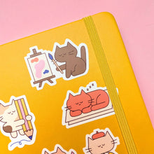 Load image into Gallery viewer, Vinyl Sticker Sheet, Artist Cats