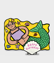 Load image into Gallery viewer, Mermaid with Mini Card Greetings Card