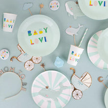 Load image into Gallery viewer, Paper Plates ''Baby Love'' Mint