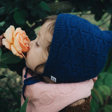 Load image into Gallery viewer, Baby Bonnet ''Midnight Lullaby''