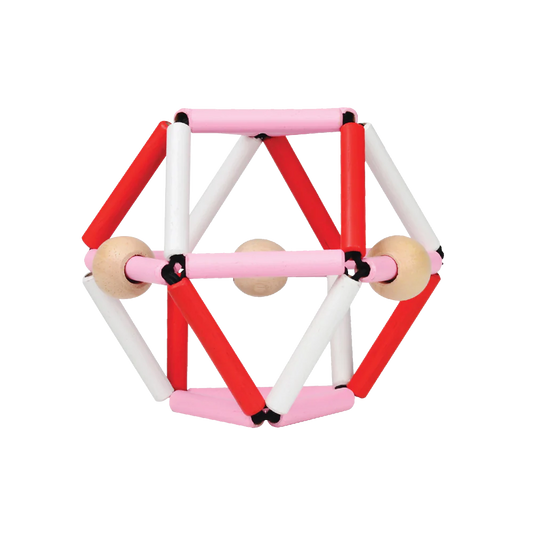 Greifspielzeug, Pink / Rot / Weiß