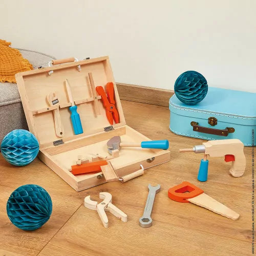 Spielzeug Holzwerkzeugset, 9 Teile