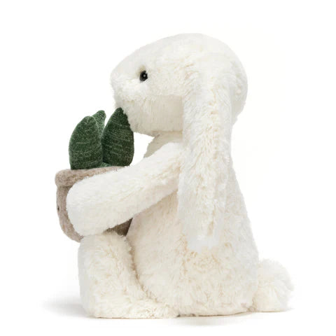 Jellycat Cream Bunny mit Pflanze, Kuscheltier