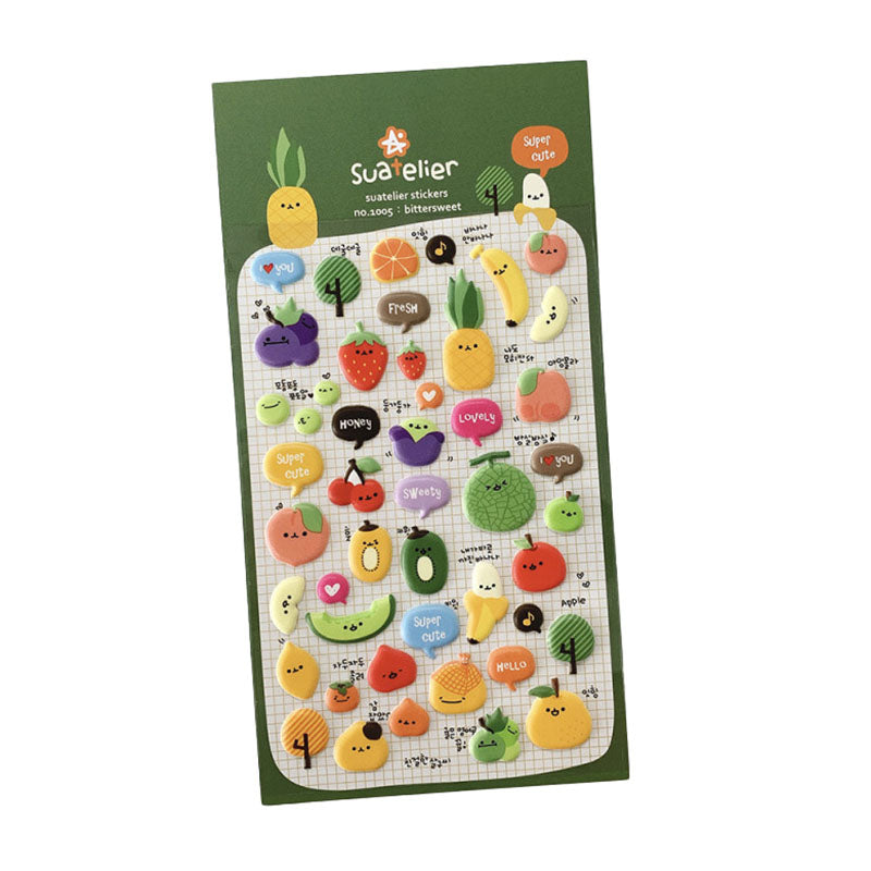 Puffy Stickers, Fruit and Veg