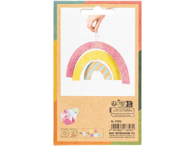 Organisches Glitzer „Regenbogen“ Set mit 5 Stück