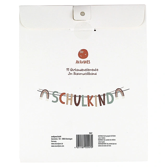 ''Schulkind'' Garland, Glitter
