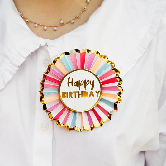 ''Happy Birthday'' Paper Badge