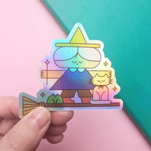 Load image into Gallery viewer, Vinyl Sticker, Holographic Witch Sticker